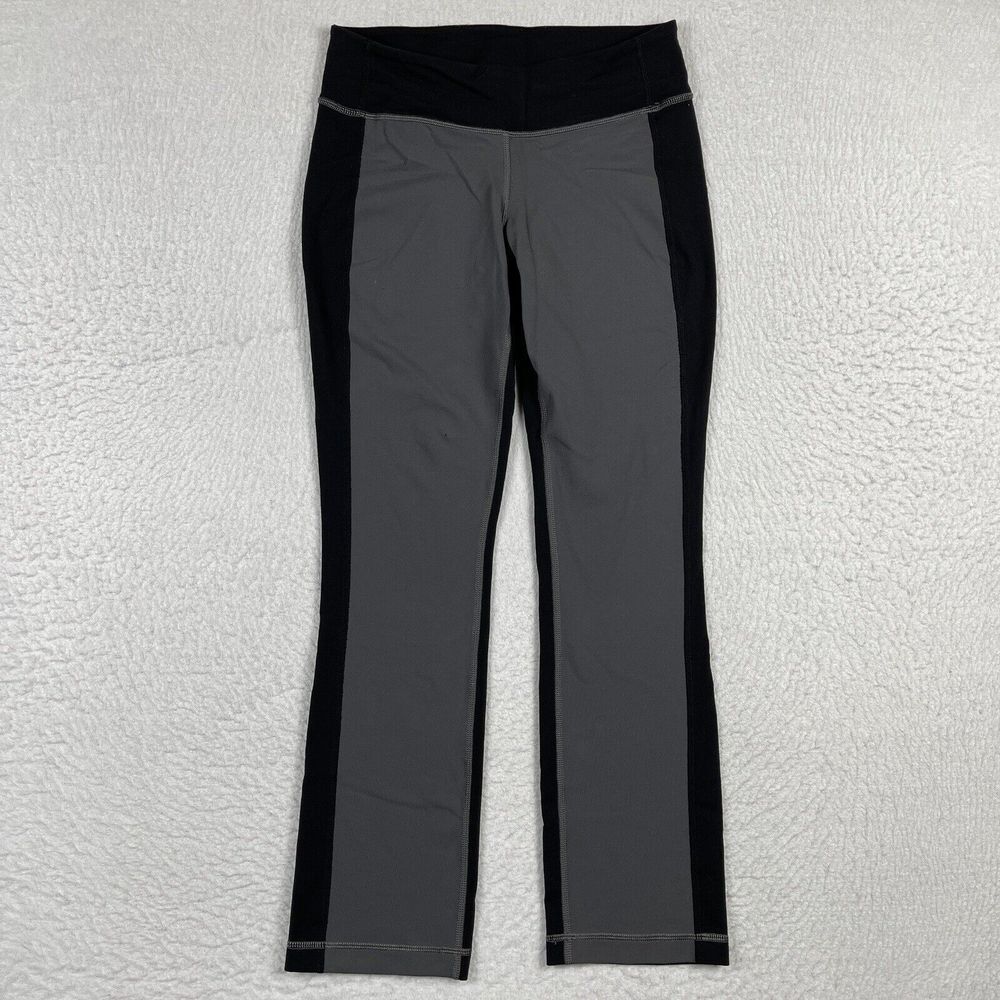 Lululemon Leggings Womens 6 Gray Black Gym Yoga Workout Athleisure Pants